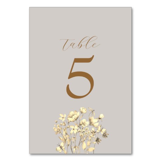 Boho Hochzeit im Herbst Tischnummer Sign (Rückseite)