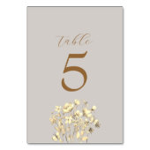 Boho Hochzeit im Herbst Tischnummer Sign (Vorderseite)