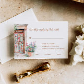 Boho Hochzeit in Urlaubsort RSVP-Karte RSVP Karte