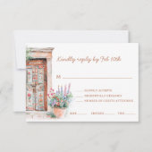 Boho Hochzeit in Urlaubsort RSVP-Karte RSVP Karte (Vorderseite)
