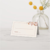 Boho Hochzeit mit Aquarellfarben-Blume Platzkarte (Vorderseite)