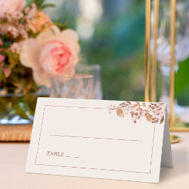 Boho Hochzeit mit Aquarellfarben-Blume Platzkarte