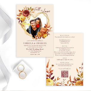 Boho-Hochzeit mit floraler Note - Foto & Alles-in- Einladung
