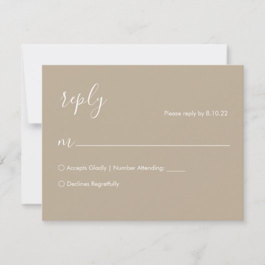 Boho-Hochzeit-RSVP-Karte RSVP Karte (Vorderseite)