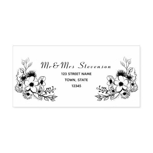 Boho-Hochzeit-Rücksendeadresse Permastempel (Design)