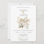 Boho Hochzeit Spanische Einladung (Vorderseite)