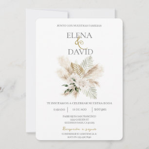 Boho Hochzeit Spanische Einladung