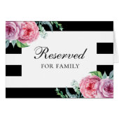 Boho Hochzeit vorbehaltenen Schild. Rosa Blume (Vorderseite (Horizontal))