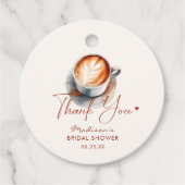 Boho-Hochzeitsbrause-Kaffee-Dankeschön-Anhänger Geschenkanhänger (Vorderseite)