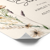 Boho-Hochzeitsbrause-Plakat Poster (Ecke)