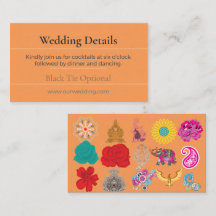 Boho-Hochzeitsdetails Karte | Chic Floral Luxus