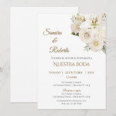 Boho-Hochzeitseinladung auf Spanisch Einladung (Vorne/Hinten)
