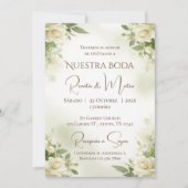 Boho-Hochzeitseinladung auf Spanisch Einladung (Vorderseite)