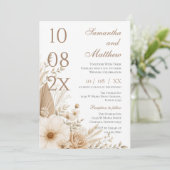 Boho-Hochzeitseinladung Einladung (Stehend Vorderseite)
