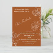 Boho-Hochzeitseinladung Einladung (Stehend Vorderseite)