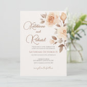 Boho-Hochzeitseinladung Einladung (Stehend Vorderseite)