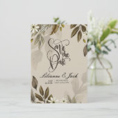 Boho-Hochzeitseinladung Einladung (Stehend Vorderseite)