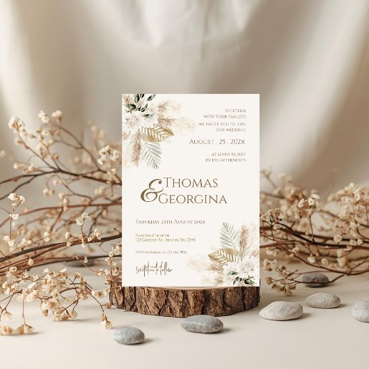 Boho-Hochzeitseinladung Einladung