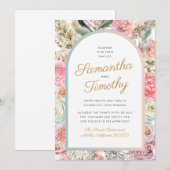 Boho-Hochzeitseinladung Save The Date (Vorne/Hinten)