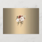 Boho Hochzeitsempfang für Gold und Wildblumen Begleitkarte (Rückseite)