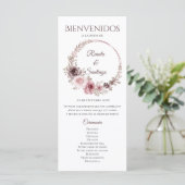 Boho Hochzeitsprogramm (Stehend Vorderseite)