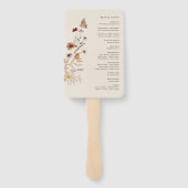 Boho-Hochzeitsprogramm Fächer (Rückseite)