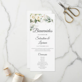 Boho Hochzeitsprogramm Programm