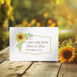 Boho Hochzeitssonnenblume Save the Date Karte