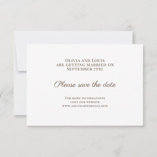 Boho Hochzeitssonnenblume Save the Date Karte (Rückseite)