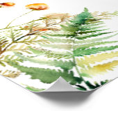 Boho-Hochzeitstabelle für Herbst-Waldzweige Poster (Ecke)