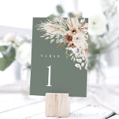 Boho-Hochzeitstischnummern, Pampasgras-Blumen