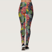 Boho hojas Mitternacht Leggings (Rückseite)