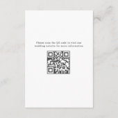 Boho Holiday Botanical Wedding Details Begleitkarte (Rückseite)