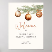 Boho Holiday Brautparty Winter Willkommen Poster (Vorne)