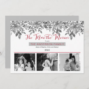 Boho Holiday Greenery The More the Merrier 3 Foto Feiertagskarte