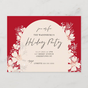Boho Holiday Party in Desert Red Postkarte