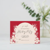 Boho Holiday Party in Desert Red Postkarte (Stehend Vorderseite)