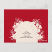 Boho Holiday Party in Desert Red Postkarte (Rückseite)