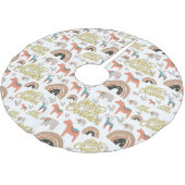 Boho Holiday Saison Polyester Weihnachtsbaumdecke (Schrägansicht)