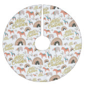 Boho Holiday Saison Polyester Weihnachtsbaumdecke (Vorderseite)