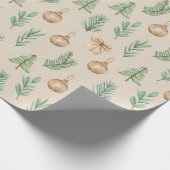 Boho Holiday Watercolor Weihnachtsanfang Geschenkpapier (Ecke)