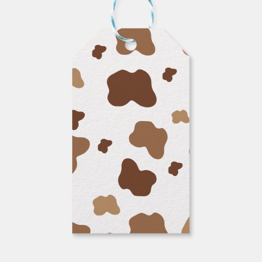 Boho Holy Cow Farm Animal Baby Shower Geschenkanhänger (Rückseite)