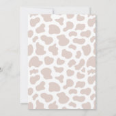 Boho Holy Kuh Pink Pampas Grass Baby Dusche Einladung (Rückseite)