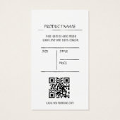 Boho Holz Look Boutique Shop einfache Preis-Marke (Rückseite)