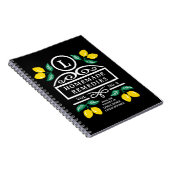 Boho Homemade Remedies Lemons Notizblock (Rechte Seite)