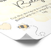 Boho Honey Baby Dusche wie groß ist Mama's Bauch Poster (Ecke)