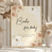 Boho Honey Bee Baby Duschbücher für Baby Poster