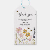 Boho Honey Bee Baby Shower Geschenkanhänger (Vorderseite)