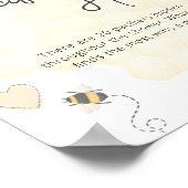 Boho Honey Bee Baby Shower Schnuller Hunt Poster (Ecke)