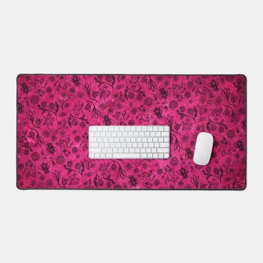 Boho Honey Bee Floral Pattern Trendy Niedlich Hot  Schreibtischunterlage (Tastatur & Maus)